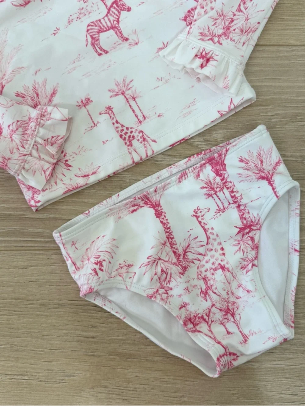 Janie and Jack Recycled Animal Friends Toile Rash Guard Swimsuit